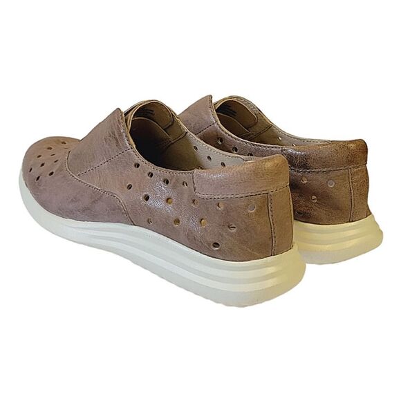 Sofft Noreen Luggage Sport Toupe Leather Perferated Sneaker Size 7.5 - Picture 5 of 9